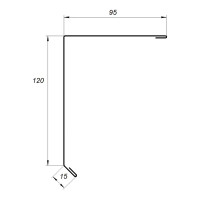 Планка торцевая 95x120x2000 мм оцинкованный