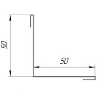 Планка для внутренних углов 50x50x2000 мм RAL 7024 серый