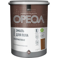 Эмаль акриловая для пола Ореол полуматовая цвет желто-коричневый 0.9 кг