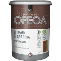 Эмаль акриловая для пола Ореол полуматовая цвет золотисто-коричневый 0.9 кг
