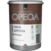 Эмаль акриловая для пола Ореол полуматовая цвет темно-серый 0.9 кг