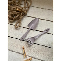 Набор садовых инструментов In garden 2 предмета: лопатка и грабельки фиолетовый