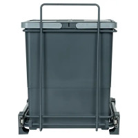 Контейнер для мусора Aff выдвижной двухсекционный 2x18 л 31x42x46 см пластик цвет серый