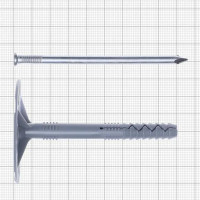 Дюбель для теплоизоляции с металлическим гвоздем Tech-krep IZM 10х90 мм, 30 шт.