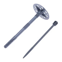 Дюбель для теплоизоляции с пластиковым гвоздем Tech-krep IZO серый 10х160 мм, 30 шт.