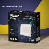 Прожектор светодиодный уличный Ritter Profi 53411 6 150 Вт 15000 Лм 180-240В холодный белый свет 6500К IP65 черный