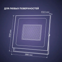 Прожектор светодиодный уличный Ritter Profi 53413 0 300 Вт 30000 Лм 180-240В холодный белый свет 6500К IP65 черный