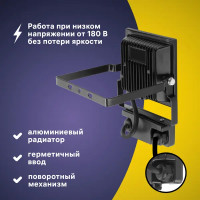 Прожектор светодиодный Ritter Profi 53420 8 20 Вт 2000 Лм 180-240 В с датчиком движения холодный белый свет 6500К IP65 черный
