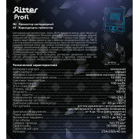 Прожектор светодиодный Ritter Profi 53424 6 100 Вт 10000 Лм 180-240 В с датчиком движения холодный свет 6500К IP65 черный