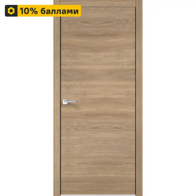 Дверь межкомнатная Канзас глухая ПВХ ламинация цвет дуб европейский красный 60x200 см (с замком)
