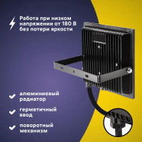 Прожектор светодиодный уличный Ritter Profi 53406 2 20 Вт 2000 Лм 180-240В холодный белый свет 6500К IP65 черный