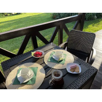 Стол Ingreen Rattan 78.9х78.9х70 см пластик коричневый
