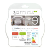 Светодиодная лента для труднодоступных мест SMD 2835 60 диод/5 Вт/м 24 В 10 мм IP20 5 м холодный белый свет