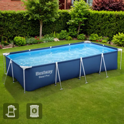 Бассейн каркасный прямоугольный Bestway 56424 BW 400х211х81 см