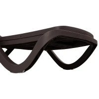 Шезлонг Capri 195x73x41 см пластик темно-коричневый