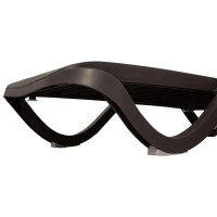 Шезлонг Capri 195x73x41 см пластик темно-коричневый