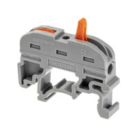 Клеммы монтажные проходные с рычажком на DIN-рейку Duwi СМК-401 1-проводные 4мм² серые 5шт 26740 9