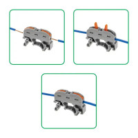 Клеммы монтажные проходные с рычажком на DIN-рейку Duwi СМК-401 1-проводные 4мм² серые 5шт 26740 9
