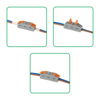 Клеммы проходные монтажные с рычажком Duwi СМК-422 2-проводные 4мм² серые 5шт 26741 6
