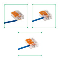 Клеммы соединительные монтажные с рычажком Duwi СМК 223-413 3-проводные 4мм² прозрачные 5шт 26613 6