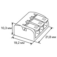 Клеммы соединительные монтажные с рычажком Duwi СМК 223-413 3-проводные 4мм² прозрачные 5шт 26613 6