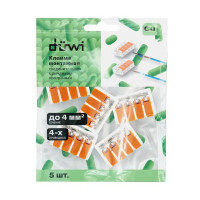 Клеммы соединительные монтажные с рычажком Duwi СМК 223-414 4-проводные 4мм² прозрачные 5шт 26614 3