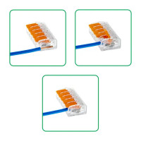 Клеммы соединительные монтажные с рычажком Duwi СМК 222-415 5-проводные 4мм² прозрачные 5шт 26615 0