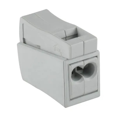 Клеммы соединительные монтажные Duwi СМК 224-112 2-проводные 1,0-2,5X2/0,5-2,5мм² серые 5шт 26735 5