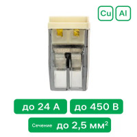 Клеммы монтажные самозажимные с пастой Duwi СМК 772-208 2-проводные 2,5мм² прозрачные 5шт 26728 7
