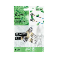 Клеммы монтажные самозажимные с пастой Duwi СМК 772-208 2-проводные 2,5мм² прозрачные 5шт 26728 7