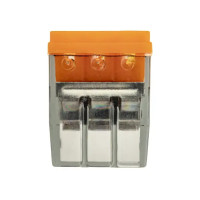 Клеммы монтажные самозажимные с пастой Duwi СМК 772-203 3-проводные 2,5мм² прозрачные 5шт 26729 4