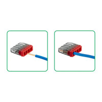 Клеммы монтажные самозажимные с пастой Duwi СМК 772-204 4-проводные 2,5мм² прозрачные 5шт 26730 0