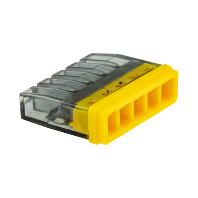 Клеммы монтажные самозажимные с пастой Duwi СМК 772-205 5-проводные 2,5мм² прозрачные 5шт 26731 7