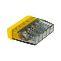 Клеммы монтажные самозажимные с пастой Duwi СМК 772-205 5-проводные 2,5мм² прозрачные 5шт 26731 7