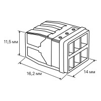 Клеммы монтажные самозажимные с пастой Duwi СМК 772-206 6-проводные 2,5мм² прозрачные 5шт 26732 4