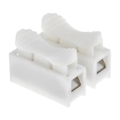 Клеммы нажимные пружинные для осветительного оборудования Duwi СМК 823-2-10 2-проводные 2,5мм² белые 5шт 26738 6