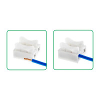 Клеммы нажимные пружинные для осветительного оборудования Duwi СМК 823-2-10 2-проводные 2,5мм² белые 5шт 26738 6