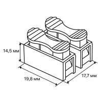 Клеммы нажимные пружинные для осветительного оборудования Duwi СМК 823-2-10 2-проводные 2,5мм² белые 5шт 26738 6