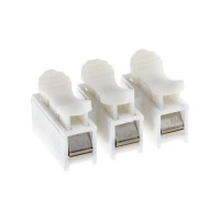 Клеммы нажимные пружинные для осветительного оборудования Duwi СМК 823-2-10 3-проводные 2,5мм² серые 5шт 26739 3