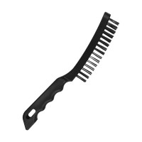 Щетка по металлу четырехрядная Vertextools пластиковая ручка 270 мм