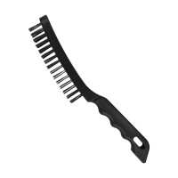 Щетка по металлу четырехрядная Vertextools пластиковая ручка 270 мм