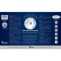 Краска для стен Husky Super Paint Int моющаяся матовая прозрачная база С 9 л