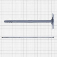 Дюбель для теплоизоляции с металлическим гвоздем Tech-krep IZM 10х180 мм, 30 шт.