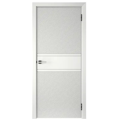 Дверь межкомнатная глухая с замком и петлями в комплекте Соло 2 80x200 эмаль цвет белый
