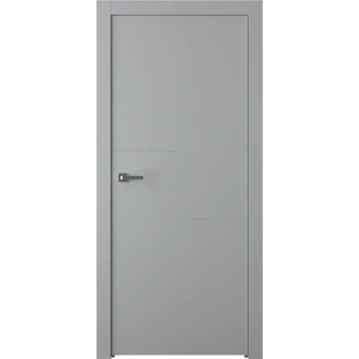 Дверь межкомнатная Лацио 1 глухая эмаль цвет серый 60x200 см