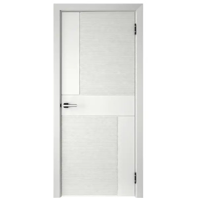 Дверь межкомнатная глухая с замком и петлями в комплекте Соло 1 90x200 эмаль цвет белый