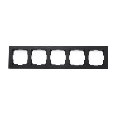 Рамка для розеток и выключателей Werkel Hammer W0052408 5 постов цвет черный