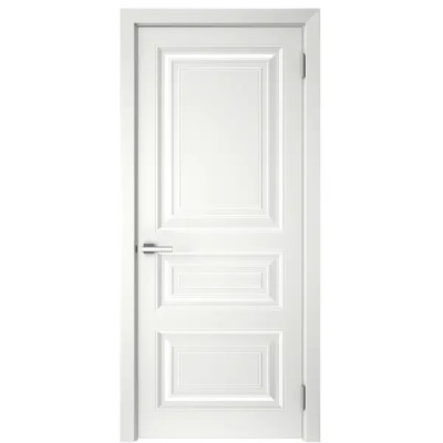 Дверь межкомнатная глухая с замком и петлями в комплекте Ларго 3 90x200 эмаль цвет белый