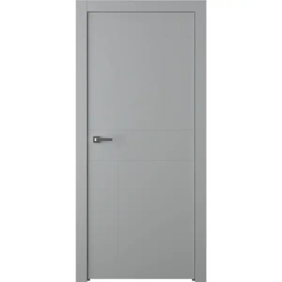 Дверь межкомнатная Лацио 2 глухая эмаль цвет серый 90x200 см