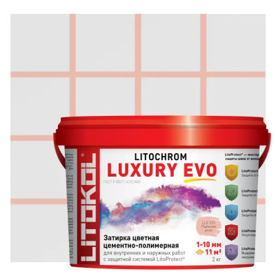 Затирка цементно-полимерная Litokol Litochrom Luxury Evo цвет LLE 325 пыльная роза 2 кг